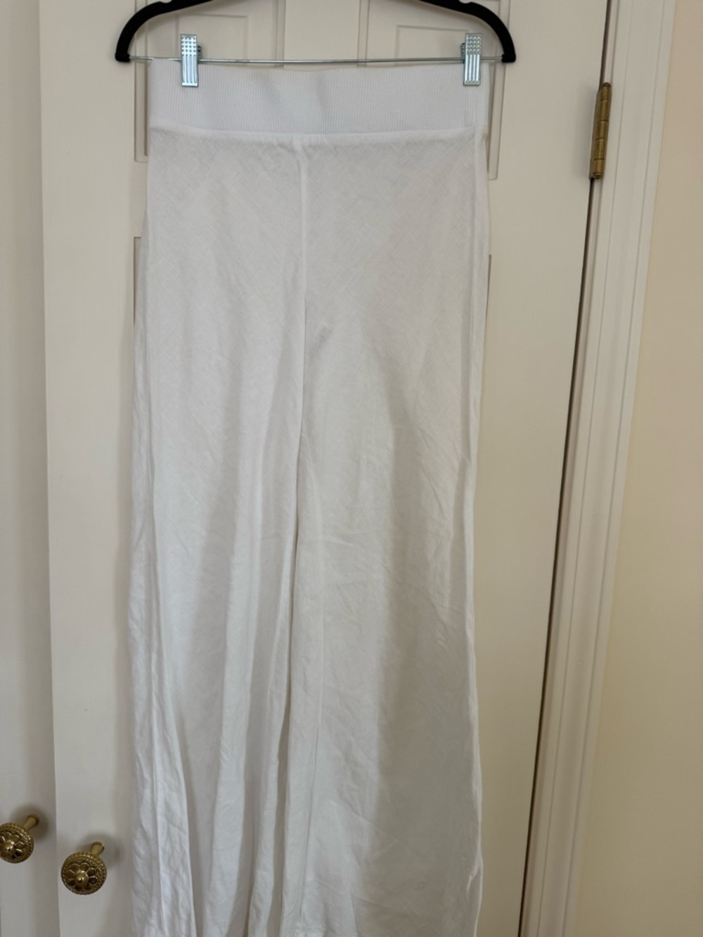 Enza Costa Cream Ribbed Knit Top